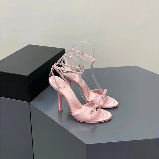 New Sandals Thin High Heels Open Toe Zipper Dancing Shoes Summer Ballroom Dance Shoes