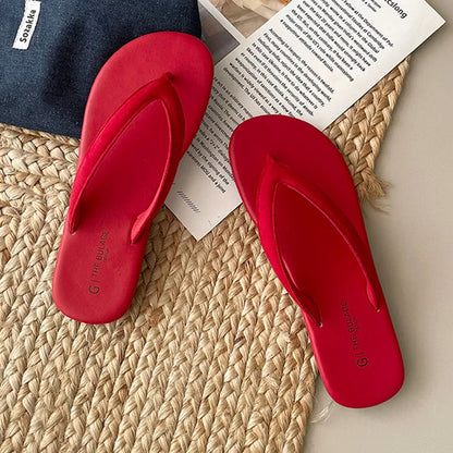 Summer Candy Color Slipper Slip on Flip Flop Shoes Soft Flat Heel Outdoor Beach Slide New Woman