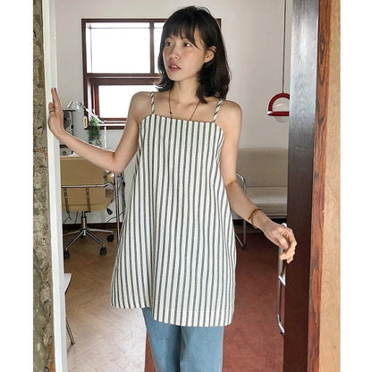 Y2k Dresses Slash Neck Spring Summer Korean Vestidos Mujer Sleeveless Aline Mini Dress