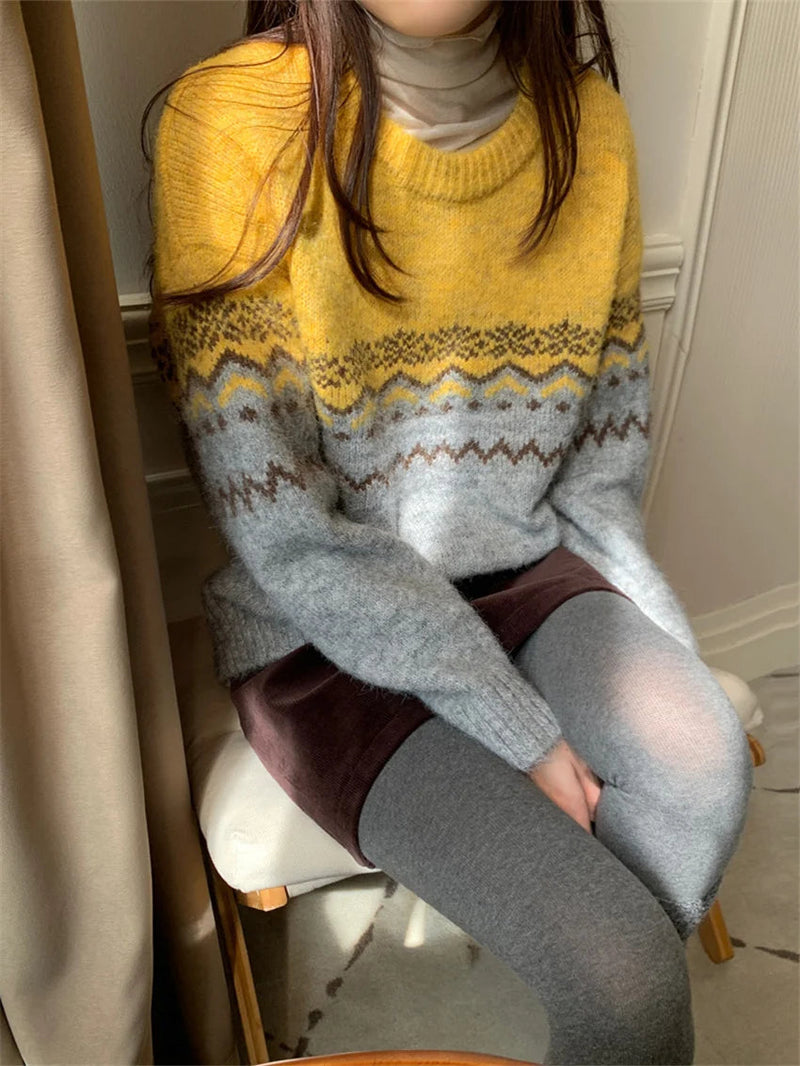 Warm Sweaters Loose New Office Lady Soft Daily Ol Winter Knitted Pullovers