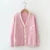 Korean Sweet Sweaters Japanese V Neck Long Sleeve Cardigans New Embroidery Cardigan