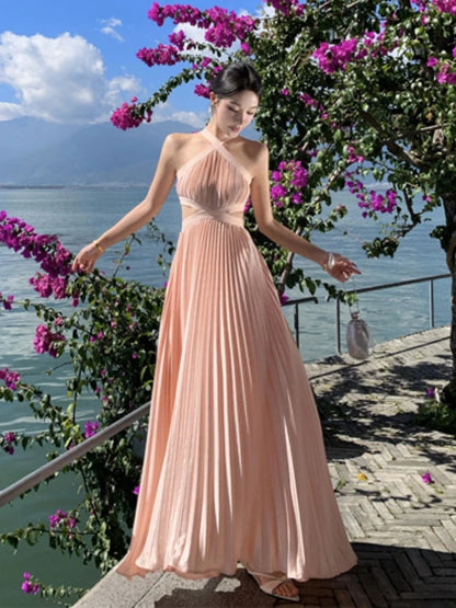 Summer New Long Dresses Aline Slim Evening Party Wedding Prom Robe One Piece Clothing