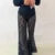 Lace Sheer Flare Pant Hollow Out Lady Vacation Long Trousers Female Spring Elastic High Waist New