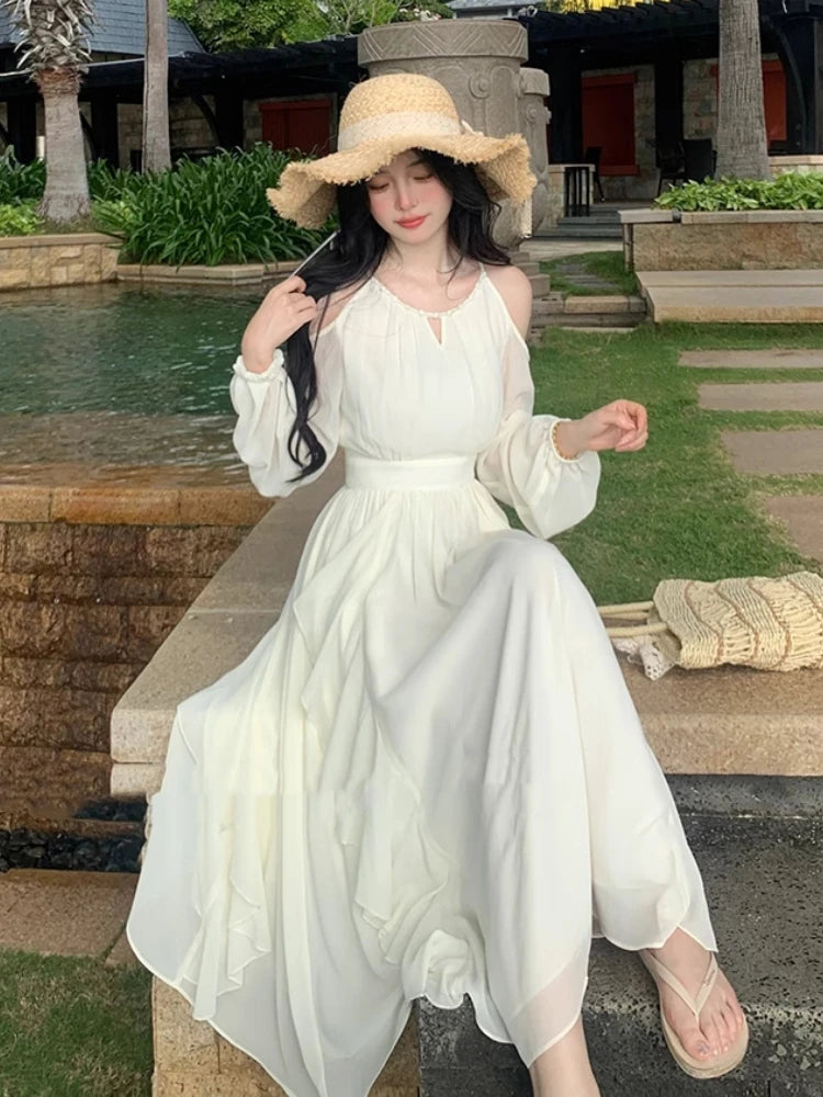 Autumn Spring New Midi Dress Party Long Sleeve Female Clothes Vestidos Mujer