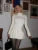 Long Sleeve Knitted Mini Dress Female High Waist Bodycon Umbrella Dress Splice Fold Sweater Dress
