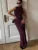 Knitwear 2 Piece-set Long Dress Female Ribbed Sweater Pullover and Loose Patchwork Maxi Skirt Sets Outfits