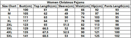 Merry Christmas Pajamas Set Matching Set Full Sleeve Tops+pants 2 Pieces