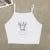 Sweet and Spicy New Printed Short-sleeved Short T-shirt Summer Spice Slimming Everything With Shoulder Clothes