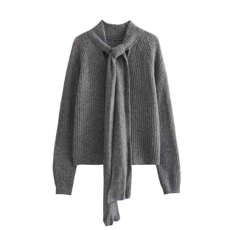 Twist Knit Sweater Pullover Ribbed Long Sleeve Loose Knitwear Sweater High Waist Female Pullover
