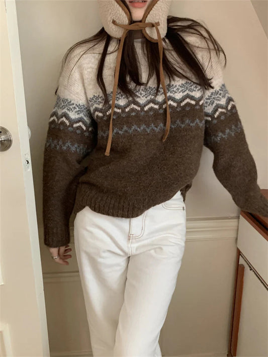 Warm Sweaters Loose New Office Lady Soft Daily Ol Winter Knitted Pullovers