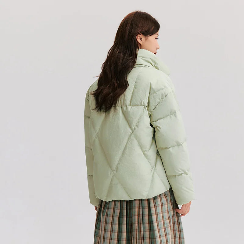 Down Jacket Chinese Style Disk Button Gentle Series Sweet New Winter Stand Collar Loose Texture Thick Coat