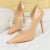 Shoes Black Patent Leather High Heels Metal Pointed Pumps Party Shoes Stilettos 7 Cm 10.5cm Heels