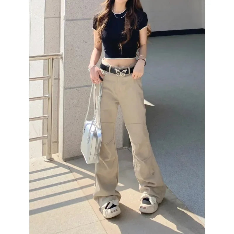 Cargo Pants Y2k Wide Leg Korean Trousers Summer High Waist Harajuku New Pantalones