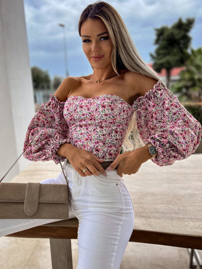 Top Summer Off Shoulder Blouses Holiday Slash Neck Tops