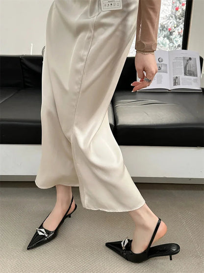 Crystal Diamond Pointed Toe Pumps Thin Low Heels Wedding Party Dress Sandals Shoes Zapatos De Mujer