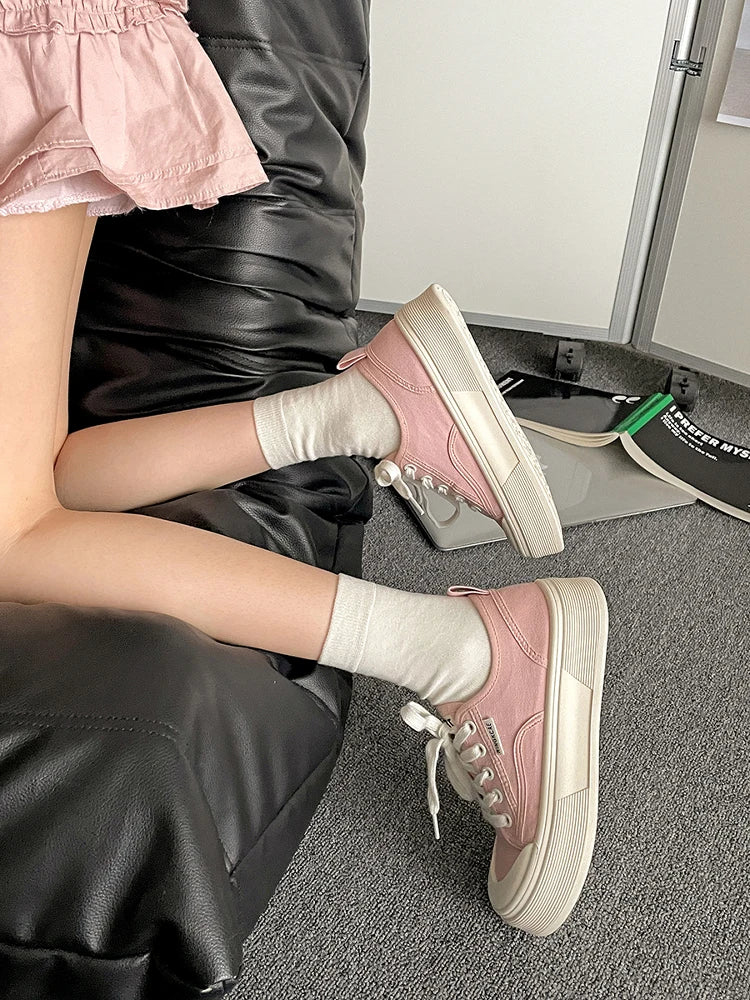 Shoes Platform Female Sneakers Black Flats Soft Clogs New Espadrille Retro Summer Fabric Leisure Canvas Flat Blac
