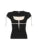 Sweet Y2k Contrast Lace Patchwork Square Collar Black T-shirt Short Sleeve Basic Balletcore Summer Tops