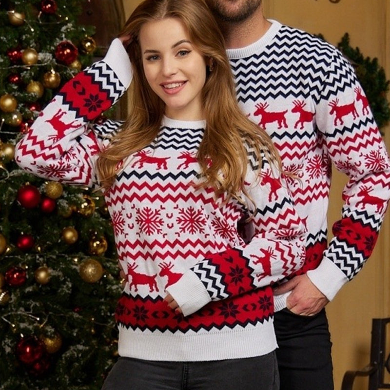 Couple Matching Sweaters Christmas Family Couples Jumpers Warm Thick