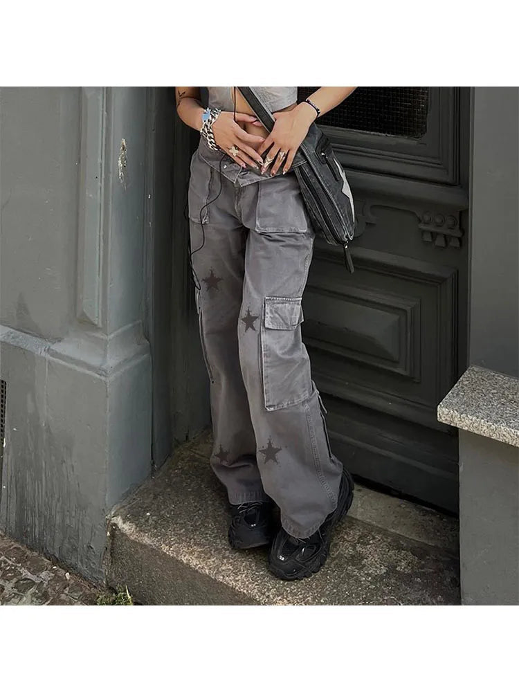 Woman Old Money Jeans Dark Academia Denim Japanese Pants Bf Style Trousers Sweatpants Cargo High Street Pants Ins