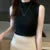 Sleeveless Knit Blouse Summer Color Vest Tops Half High Neck Shirt
