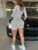 Ribbed Playsuits Autumn Full Sleeve Crew Neck Stretch Slim Rompers Female Gym Track One Piece