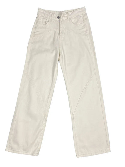 High Waist for Straight Legg Slim Summer Straight High Street Sweatpants Pocket Denim Trousers