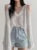 Korean Dongdaemun Off Shoulder Long Sleeve Sweater V-neck Oversize Pullover Youth Knitwear