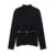 Black Turtleneck Sweater Pullover for With Belt Long Sleeved Loose Knitwear Female Spring Lady Soft Jumper New