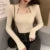 Basic Sweater Square Collar Knitted Pullovers Korean Long Sleeve Knitwear Simple All Match Jumpers New