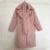 Winter Long Overcoats Oversized Lapel Belted Faux Rabbit Fur Coat Jacket Female Outerwear Plush Fur Coats