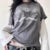 Y2k Grunge Emo T-shirt 2000s Cross Cyber Goth Patchwork Long Sleeve Tees E-girl Gothic Harajuku Loose Tops