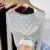 Lace Mesh High Collar Bottom T-shirts Female Long Sleeve Autumn Style Tight Thin Tops T-shirts Clothes