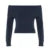 Color Off Shoulder Sweater Minimalism Long Sleeve Knitted Jumper Winter Pullovers Street