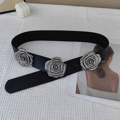Rose Wide Belt for Decorative Belt Paired With Skirt Versatile Suit Coat Wide Waist Belts Accessories