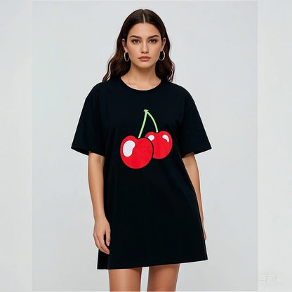 3d Print Cotton Loose Fit T-shirt