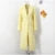 Woolen Long Coat Autumn Full Sleeve Button Fake Pocket Split Yellow Overcoat Oversize New in Outwear