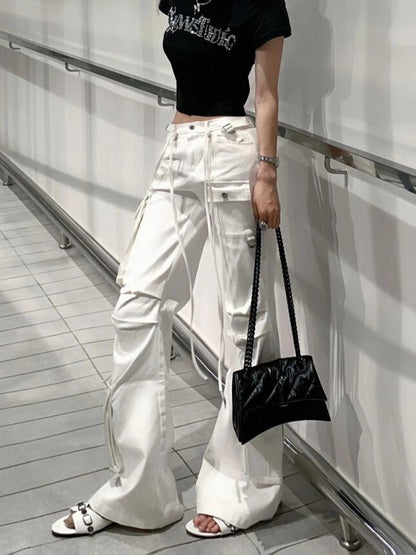 Woman New Trend Pants Aesthetics Trousers Kpop Sweatpants Gyaru Cargo Pants Bf Style Bell Allmatch Bottoms Hiking Pant Y2k