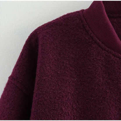 Zipper Long Sleeve O-neck Coat for Spring New Loose Female Jacket Outwear Top High Street