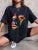 Painted Lady Face Personality Design Print T Shirt Female Street Comfortable T-shirt Soft Tops Breathable Short Sleeve