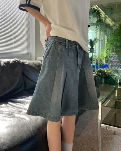 Denim Skirt for High Waist Aline Jupe Faldas Mujer Korean Y2k Mini Skirts