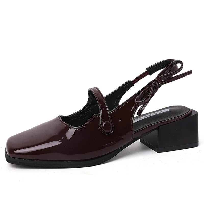 Summer Cover Toe Sandals Ankle Buckle Party Dress Singbacks Mules Shoes Zapatos De Mujer
