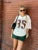 Printed T-shirts Classic Concise Short Sleeve V-neck Loose Basic Tees All-matched Daily Street Tops