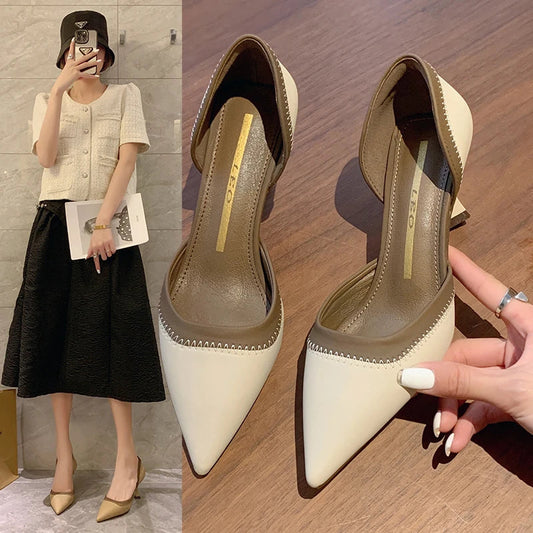 Highheeled Slippers Pointy Highheeled Mule Summer Party Ball Shoes Shoes