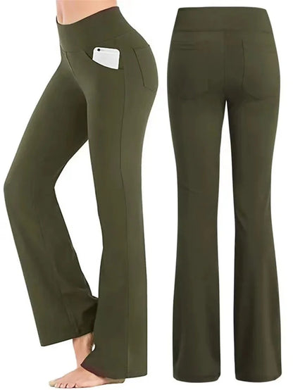 ’s Pants Palazzo Flared Wide Killer High Waist Ol Career Long Trousers