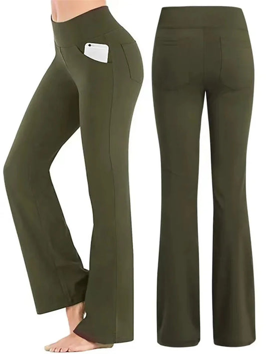 ’s Pants Palazzo Flared Wide Killer High Waist Ol Career Long Trousers