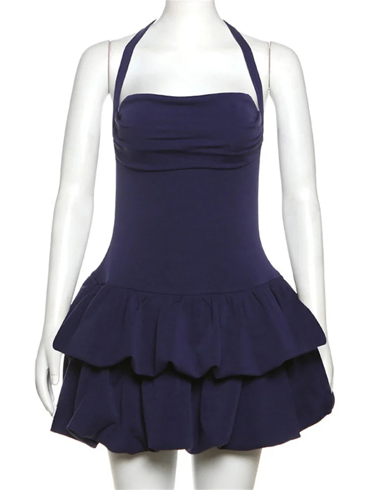Backless Spring Mini Dress Square Collar Patchwork Bandeau New Dress Female Bodycon Dress