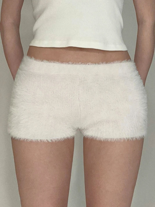 Exquisite Faux Fur Soft Simple New ��s Short Warm Fluffy Mini Pants