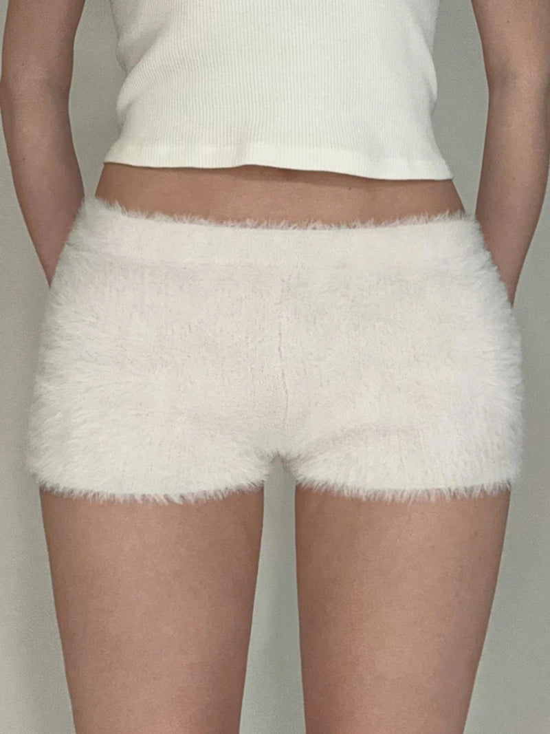 Exquisite Faux Fur Soft Simple New ��s Short Warm Fluffy Mini Pants