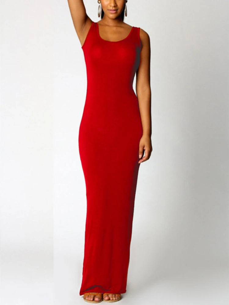 Sleeveless Bodycon Maxi Dress