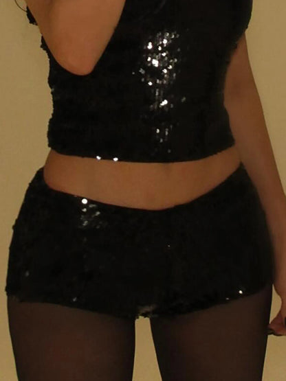 Sequin ��s Short New All-march Hottie Slim Fit Exquisite Shorts